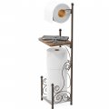Simplehouseware English Style Bathroom Toilet Tissue Roll Holder Stand Bronze 