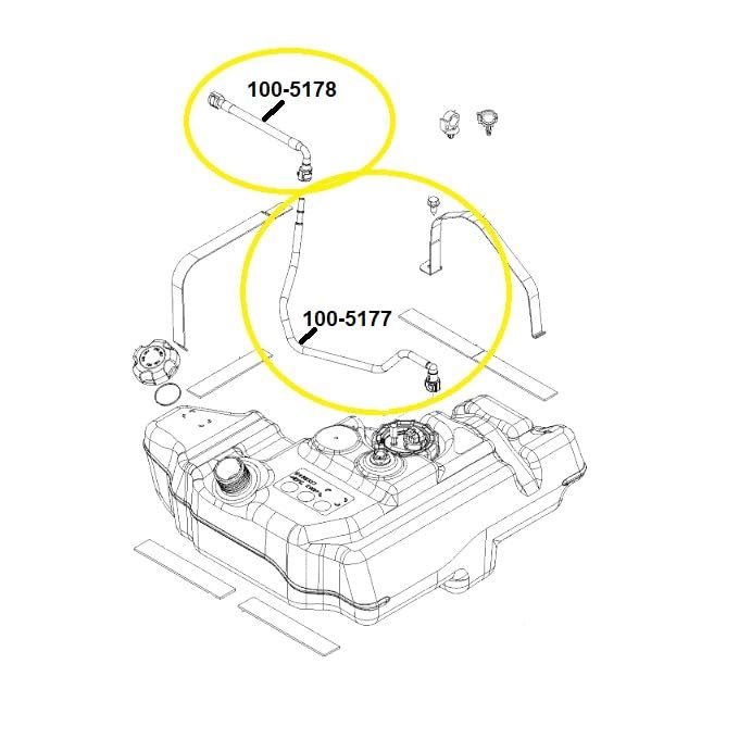 2011-2014 Polaris Rzr 800 2 Piece Fuel Line Assembly 