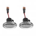 X Autohaux 1 Pair Led Side Marker Light Turn Signal Lights Fender Sidemarker Lamps For Fiat 500 2-door 2007-2019 68259985aa Abs