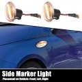X Autohaux 1 Pair Led Side Marker Light Turn Signal Lights Fender Sidemarker Lamps For Fiat 500 2-door 2007-2019 68259985aa Abs