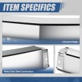 Auto Dynasty Non Air Intake Cutout Front Bumper Impact Face Bar Compatible With Chevy Silverado 1500 2007-2013 Polished Chrome