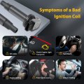Ocpty Set Of 4 Ignition Coils Compatible With Oe Uf316 5c1293 C1304 Fit For Scion Xa Xb Toyota Echo For Prius C Yaris 2000-2014
