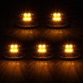 Auto Dynasty Compatible With Dodge Ram 1500 2500 3500 Br 5 X Led Cab Roof Top Lights Smoked Housing Yellow