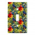 Majestic Macaws Colorful Rainforest Pattern Plastic Wall Decor Toggle Light Switch Plate Cover 