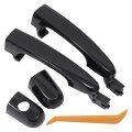 Front Driver And Passenger Side Exterior Door Handle Black For Hyundai Elantra 2017-2020 
