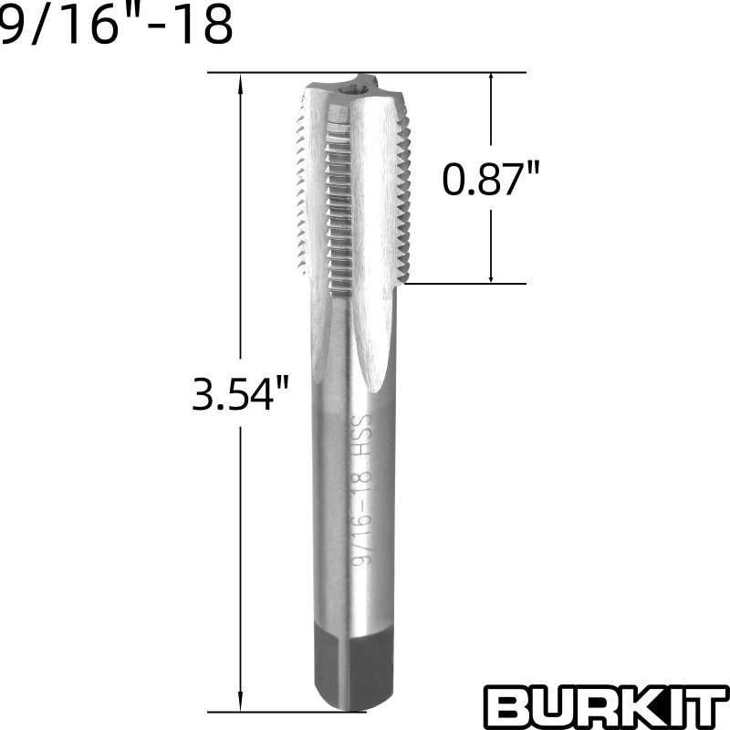 9 16-18 Unf Tap And Die Set Machine Thread Round Right Hand High Speed Steel Alloy Tool For Metal Threading