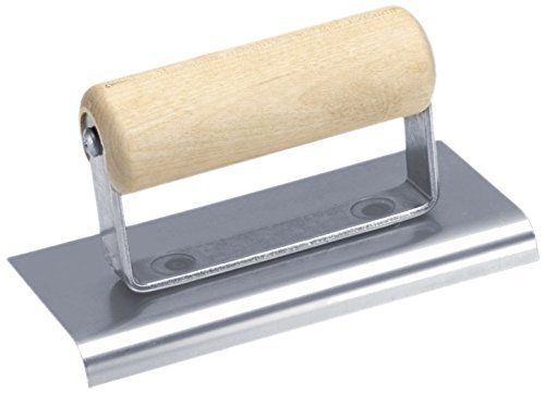 Qlt Hand Edger Ce503s 6 X 3 In Concrete Tool Stainless Steel Blade 1 8 Radius 4 Lip Wood Handle Straight End Prevents Chipping