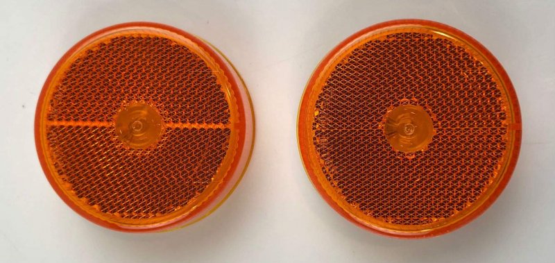 Amber 2 5 In Round Clearance Sidemarker Light 031 2 Pack For Cars Front Position