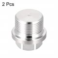 Uxcell M22 X 1 5 Male Outer Hex Head Plug 304 Stainless Steel Solid Thread Corrosion Resistant Bung Pipe Fitting 2pcs