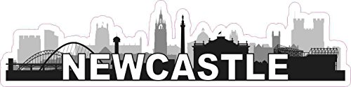 Stickertalk 10in X 2 5in Newcastle Skyline Sticker Vinyl Car Window Bumper Stickers
