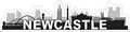 Stickertalk 10in X 2 5in Newcastle Skyline Sticker Vinyl Car Window Bumper Stickers 