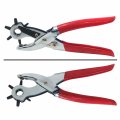 Httmt- Professional Leather Hole Punch Pliers Heavy Duty Belt Holes Revolving Hand New P N Et-tool014-red 