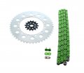 Kawasaki Kx250f 250 F Green Chain And Sprocket Silver 14 48 114l