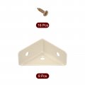 Uxcell 8pcs Angle Corner Brackets 38mm X Cold Rolled Steel Braces Joining Support With Screws For Desk Bed Edge Beige