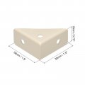 Uxcell 8pcs Angle Corner Brackets 38mm X Cold Rolled Steel Braces Joining Support With Screws For Desk Bed Edge Beige