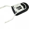 Motorcycle Chrome Flame Fire Backrest Sissy Bar With Pad For Shadow Ace 1100 Tourer And Sabre 17 In Height Steel Construction