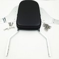 Httmt Mt139-f- Motorcycle Chrome Flame Fire Backrest Sissy Bar With Pad Compatible Shadow Ace 1100 Tourer Shadow Sabre
