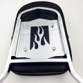 Httmt Mt139-f- Motorcycle Chrome Flame Fire Backrest Sissy Bar With Pad Compatible Shadow Ace 1100 Tourer Shadow Sabre