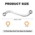 5 8 X 11 16 12-point S-style Box Wrench Double End S-shaped Chrome Plated Alloy Steel S Wrenches For Home Auto Bike Repair