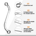 5 8 X 11 16 12-point S-style Box Wrench Double End S-shaped Chrome Plated Alloy Steel S Wrenches For Home Auto Bike Repair