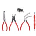 Keenso Electrical Disconnect Pliers 4pcs Automotive Plug Tool Set With Precision Separation Jaws For Red Handle Terminal