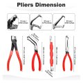 Keenso Electrical Disconnect Pliers 4pcs Automotive Plug Tool Set With Precision Separation Jaws For Red Handle Terminal