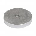 Uxcell 4pcs 50mm Dia 8mm Thickness M10 Thread Aluminum Disc Hardware For Glass Table