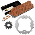 Caltric Orange Drive Chain And Sprockets Kit Compatible With Honda Trx250x Fourtrax 250 2x4 1987-1992