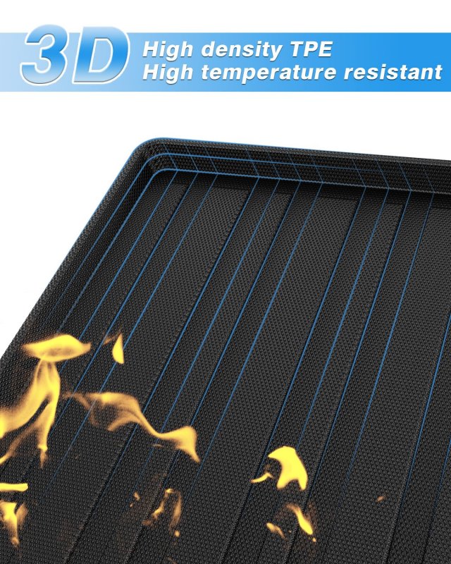 All Weather Tpe Cargo Mat Liner For 2023 2024 2025 2026 Lexus Rx Rx350 Rx350h Rx500h Rear Trunk Black Vehicle Specific Fit