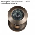 Uxcell Brass Door Viewer Peephole 220-degree With Rotating Cover For 1-3 5 To 2-1 6 Inch Doors Antique Finish