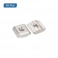 Uxcell T Nuts 50pcs Nickel Plated Carbon Steel Slot Bolts 3030 Series M5 Hammer Head Fastener Sliding For Aluminum Extrusion