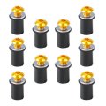 Eastar M5 Motorcycle Windshield Screw Mounting Windscreen Bolts Kit Aluminum With Rubber Yellow 5mm X 16mm Pack Of 10 