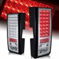 Eparts Chrome Housing Clear Lens Led Rear Tail Brake Stop Light Lamps Assembly Pair For 2003-2009 Hummer H2 