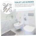 Hemoton 1 Set Toilet Cover Expansion Screw Screws Replacement Lid Bolts And Nuts Fixing Hinges White Washer Abs Universal