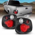 Amerilite For 2001-2003 Ford F-150 Flareside Euro Carbon Fiber Replacement Tail Lights Brake Lamp Pair Passenger And Driver