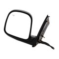 Door Mirror For Gmc Savana 1500 2500 3500 1996 To 2002 Driver Side Power Heated Paintable Black Manual Folding Non Towing 