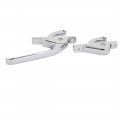 Aexit 118mm Length Zinc Alloy Casement Window Locking Handle Set Silver Tone 18089beb850ca5f12422f4f7f3a7f48d