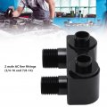 A C Compressor Fitting Ac 90a Turn Angle 6061a Billet Aluminum Alloy Black Adaptor Kit Replacement For Ford Lsx Ls1