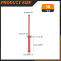 50 Pcs 1 8 In X 3 4 Round Head Blind Rivets Zinc Plated Carbon Steel Grip And Mandrel Cap Fasteners Red