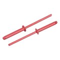 50 Pcs 1 8 In X 3 4 Round Head Blind Rivets Zinc Plated Carbon Steel Grip And Mandrel Cap Fasteners Red 