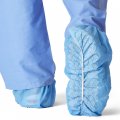 Medline Polypropylene Non-skid Shoe Covers Non-slip Regular Large Blue Pack Of 100 