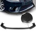 3pcs Car Front Bumper Lips Spoiler Wing Body Kit For Lexus Is250 Is350 14-16 Carbon Fiber Look