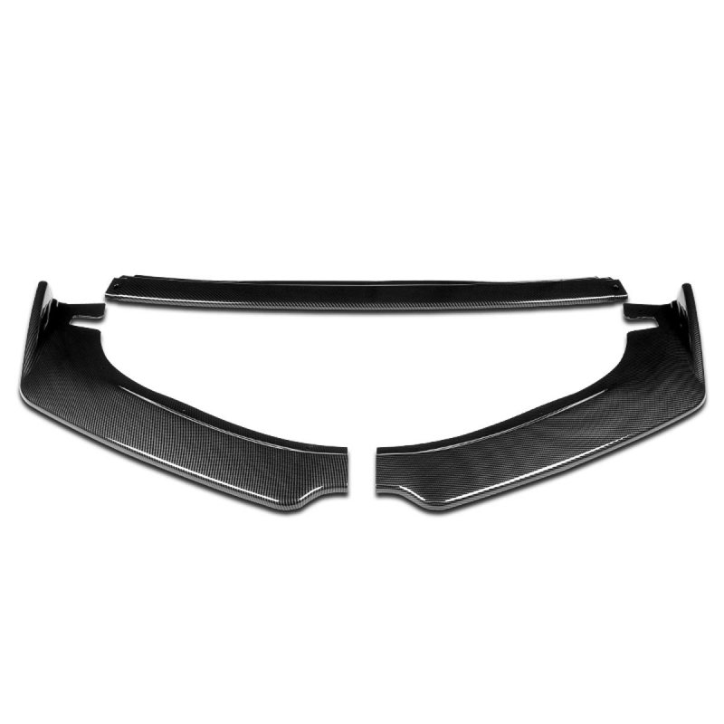 3pcs Car Front Bumper Lips Spoiler Wing Body Kit For Lexus Is250 Is350 14-16 Carbon Fiber Look