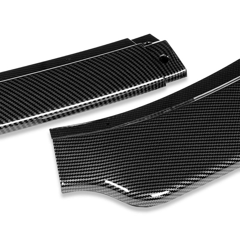 3pcs Car Front Bumper Lips Spoiler Wing Body Kit For Lexus Is250 Is350 14-16 Carbon Fiber Look