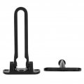 Hilitand Home Security Door Lock Swing Bar Guard Hotel Latch Stainless Steel Reinforcement Matte Black