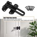 Hilitand Home Security Door Lock Swing Bar Guard Hotel Latch Stainless Steel Reinforcement Matte Black