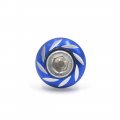 Uxcell 12 Pcs 6mm Thread Dia Blue Carved Style Motorcycle License Plate Frame Bolts Screws