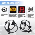 X Autohaux 2pcs Front Abs Wheel Speed Sensor For Toyota Sequoia 2001-2007 Tundra 2000-2006 Left Right Brake No 89543-0c010