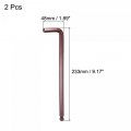 Uxcell 10mm Ball End Hex Key Wrench L Shaped Long Arm S2 Steel Repairing Tool Metric 2 Pcs