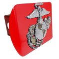Us Marine Corps Anchor Insigni Metal Red Hitch Cover For Trucks And Suvs Fits Standard 2 In Trailer Receivers Weatherproof 